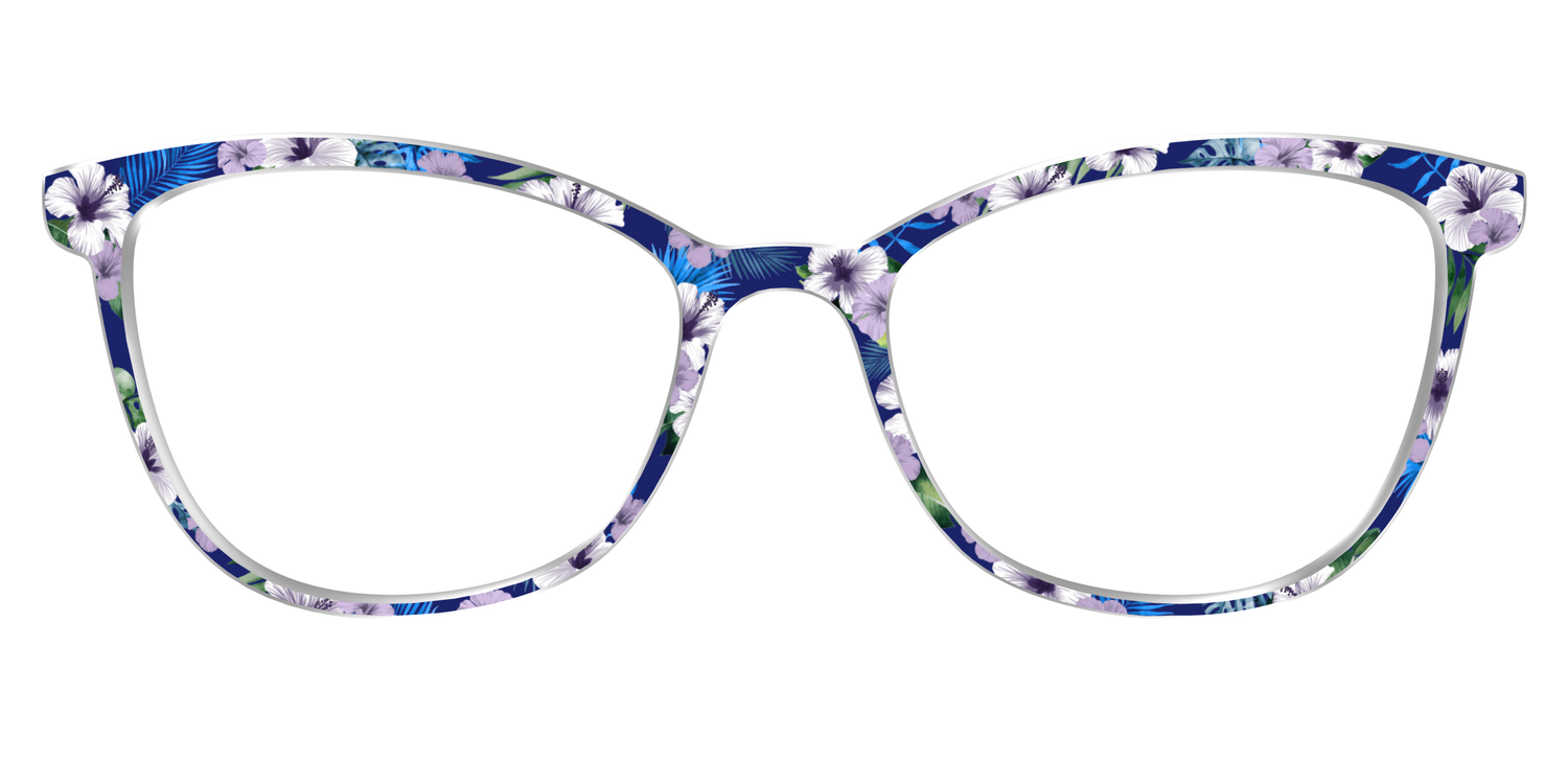 The Tropical Blue Blossoms - Front Top Image - Pair Eyewear