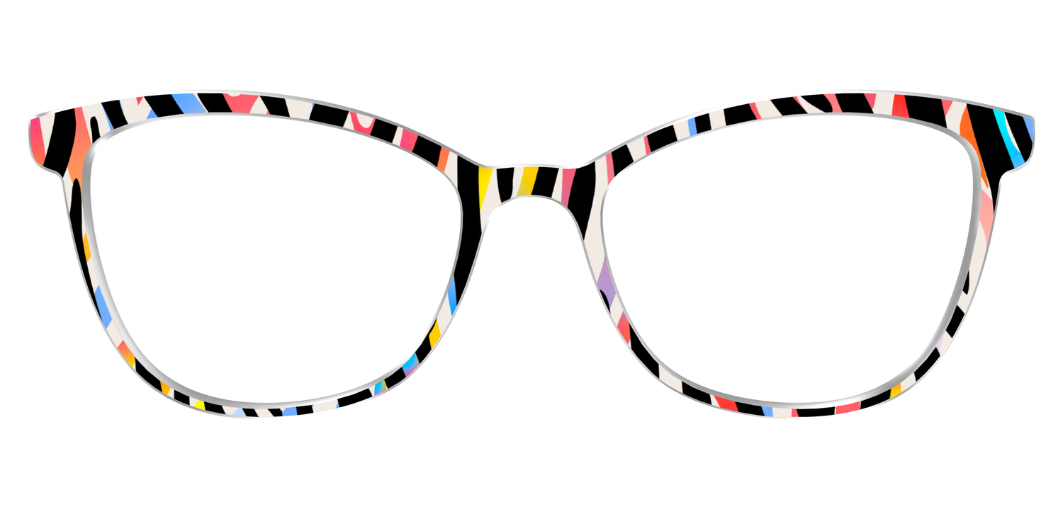 The Vivid Zebra Stripes - Front Top Image - Pair Eyewear