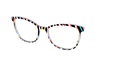 The Vivid Zebra Stripes - Angle Top Thumbnail - Pair Eyewear