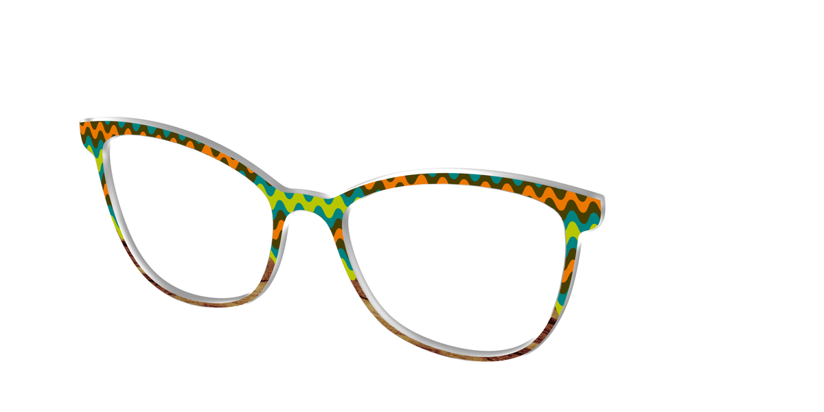 The Woodgrain Waves - Angle Top Image - Pair Eyewear