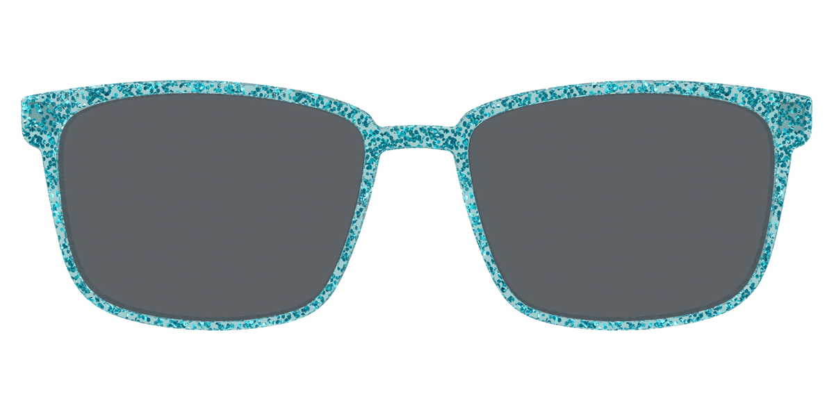The Polarized Aquamarine Sparkle Sun Top - Front Top Image - Pair Eyewear