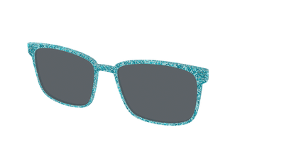 The Polarized Aquamarine Sparkle Sun Top - Angle Top Thumbnail - Pair Eyewear