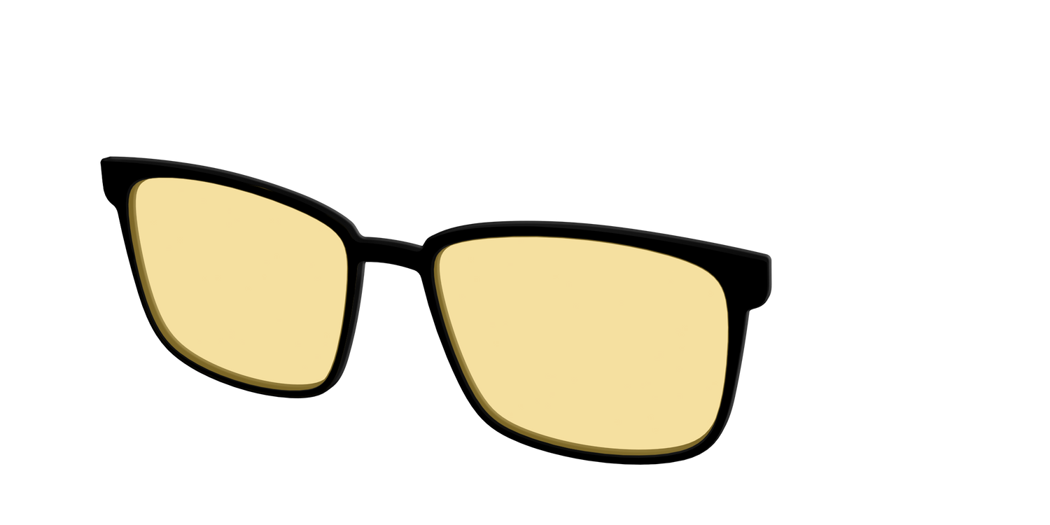 The Black with Driving Lens - Angle Top Image - Pair Eyewear