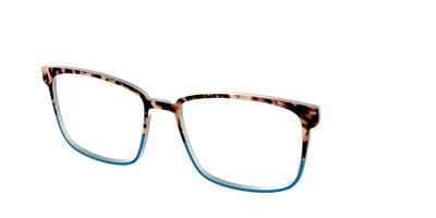 The Bondi Blue Tortoise Split - Angle Top Thumbnail - Pair Eyewear