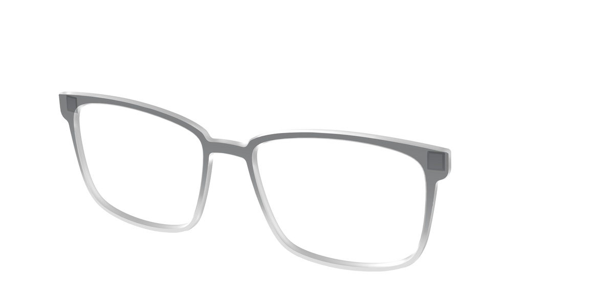 The Charcoal to Light Gray Gradient Crystal - Angle Top Image - Pair Eyewear