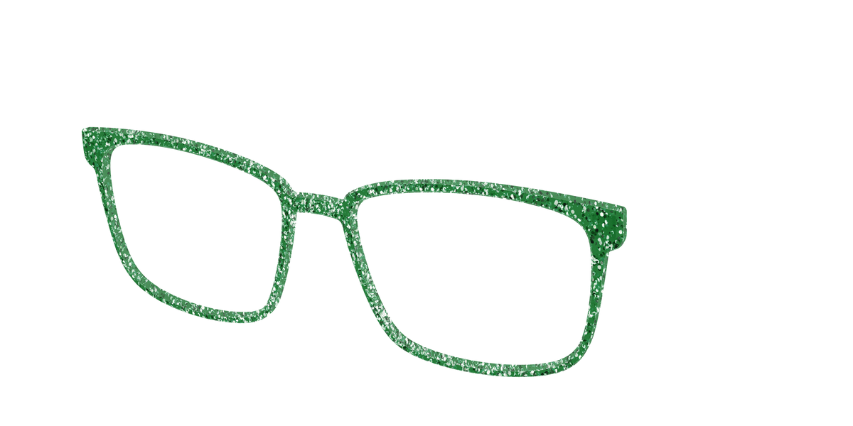 The Emerald Sparkle - Angle Top Image - Pair Eyewear