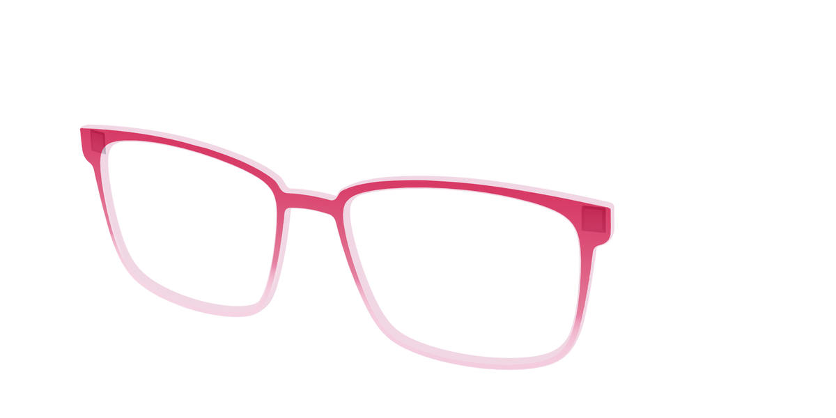 The Flamingo to Blush Gradient Crystal - Angle Top Image - Pair Eyewear