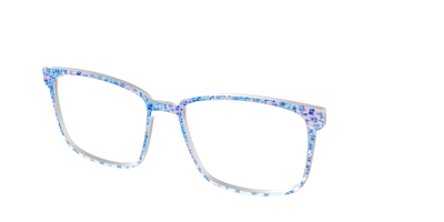 The Hydrangea Confetti Crystal with Gold Foil - Angle Top Thumbnail - Pair Eyewear