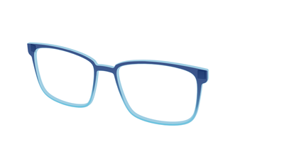 The Indigo to Sky Blue Gradient Crystal - Angle Top Thumbnail - Pair Eyewear