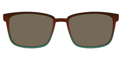 The Polarized Mahogany to Juniper Woodgrain Sun Top - Front Top Thumbnail - Pair Eyewear