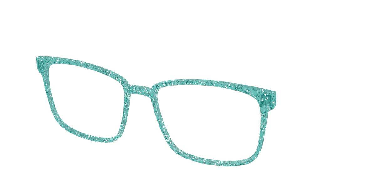 The Mint Sparkle - Angle Top Image - Pair Eyewear