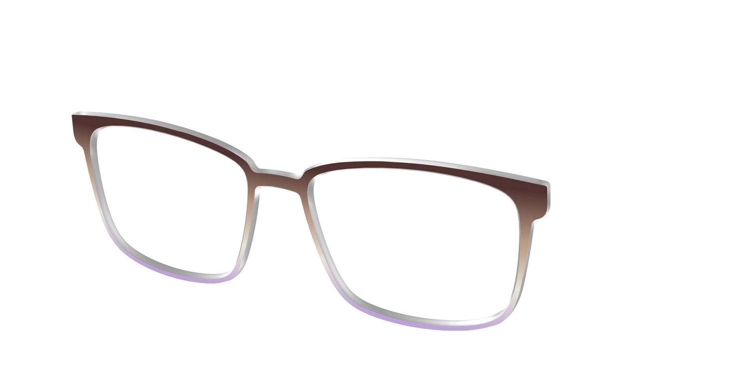 The Mocha to Light Lavender Gradient - Angle Top Image - Pair Eyewear