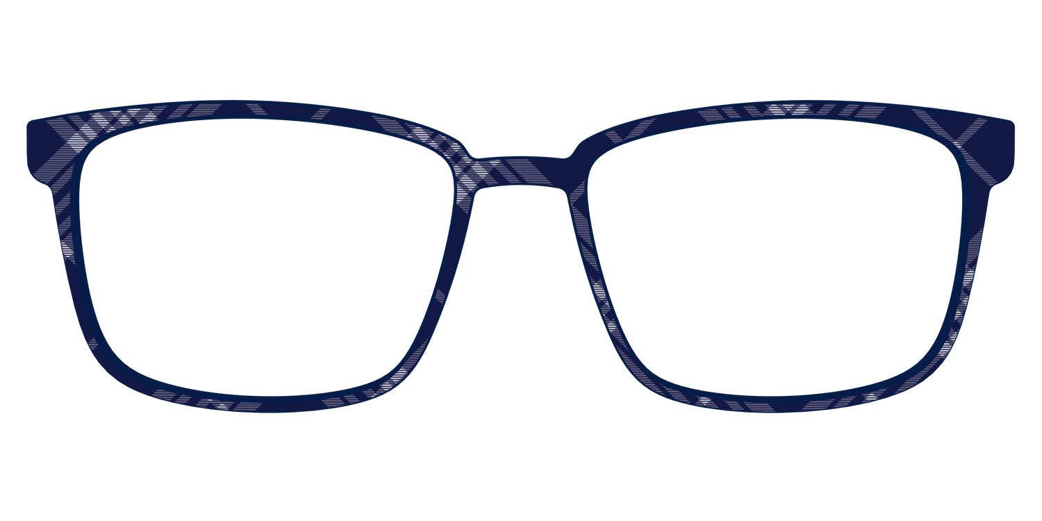 The Navy Twill Plaid - Front Top Image - Pair Eyewear