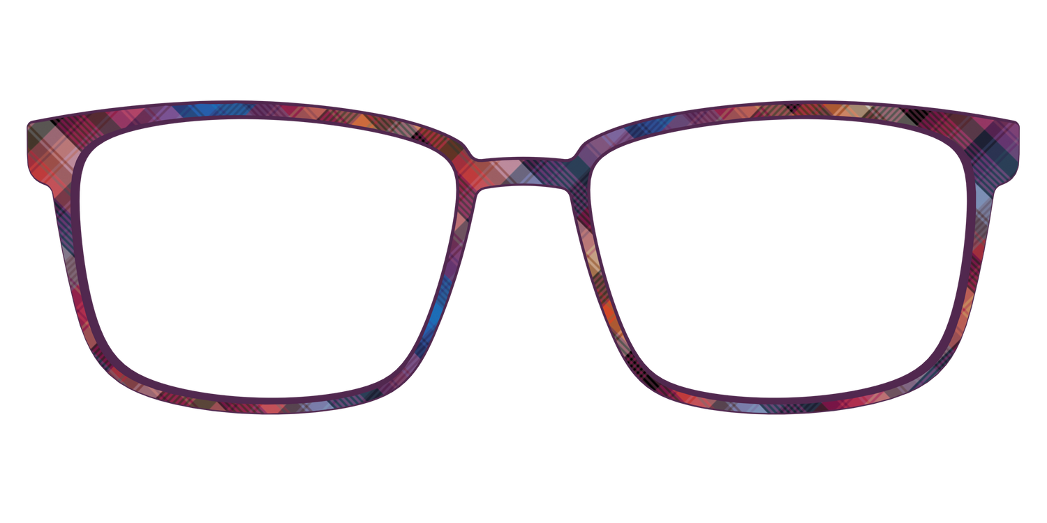 The Ombre Plaid - Front Top Image - Pair Eyewear