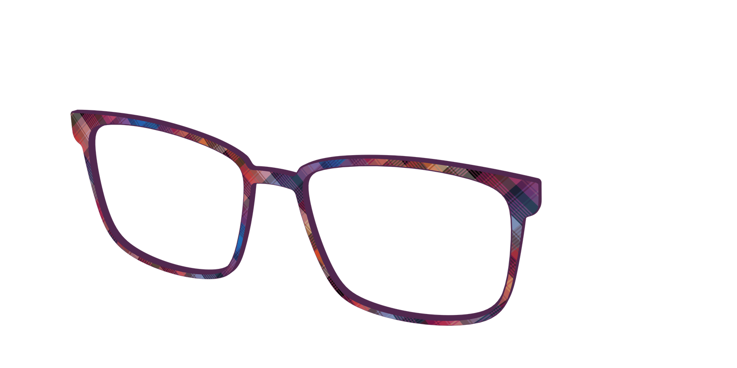 The Ombre Plaid - Angle Top Image - Pair Eyewear