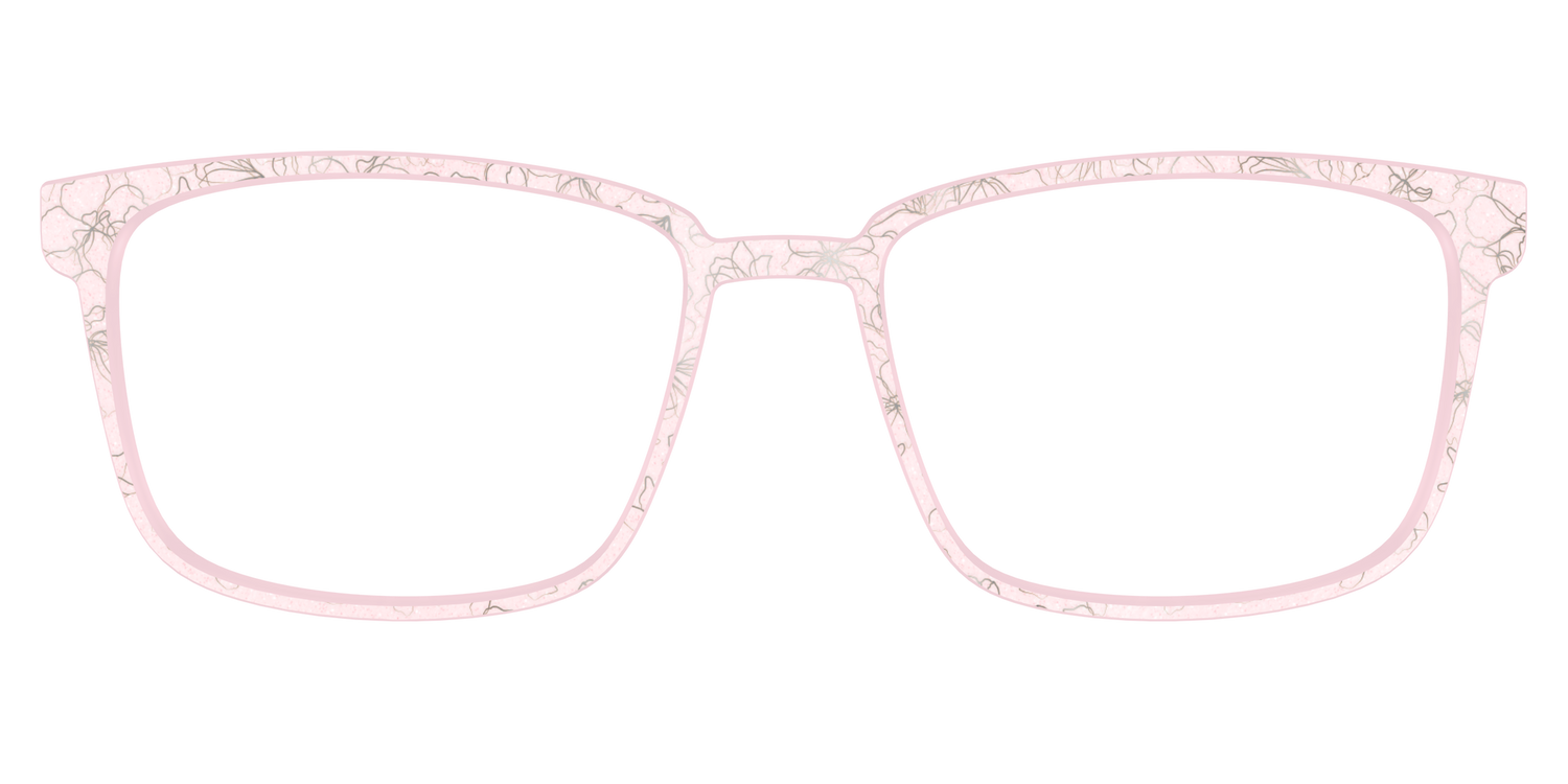 The Pink Shimmer Petals with Silver Foil - Front Top Image - Pair Eyewear