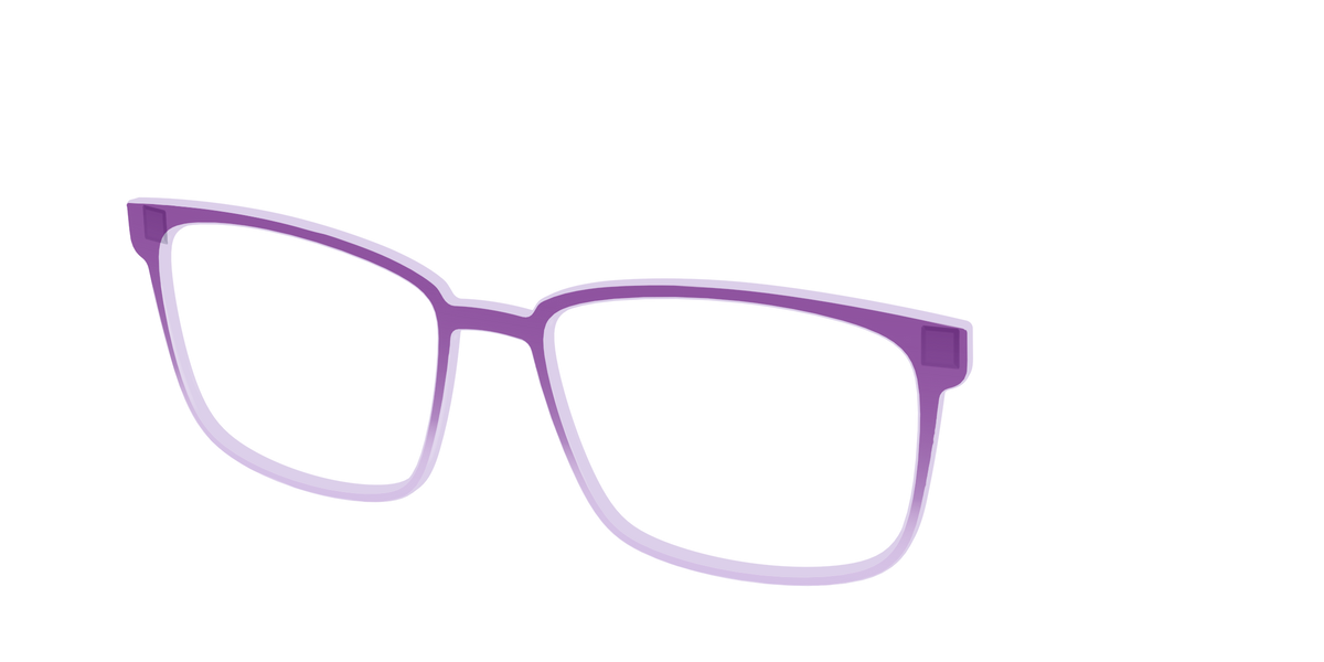 The Plum to Lilac Gradient Crystal - Angle Top Image - Pair Eyewear