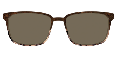 The Polarized Dark Oak Tortoise Split Sun Top - Front Top Thumbnail - Pair Eyewear