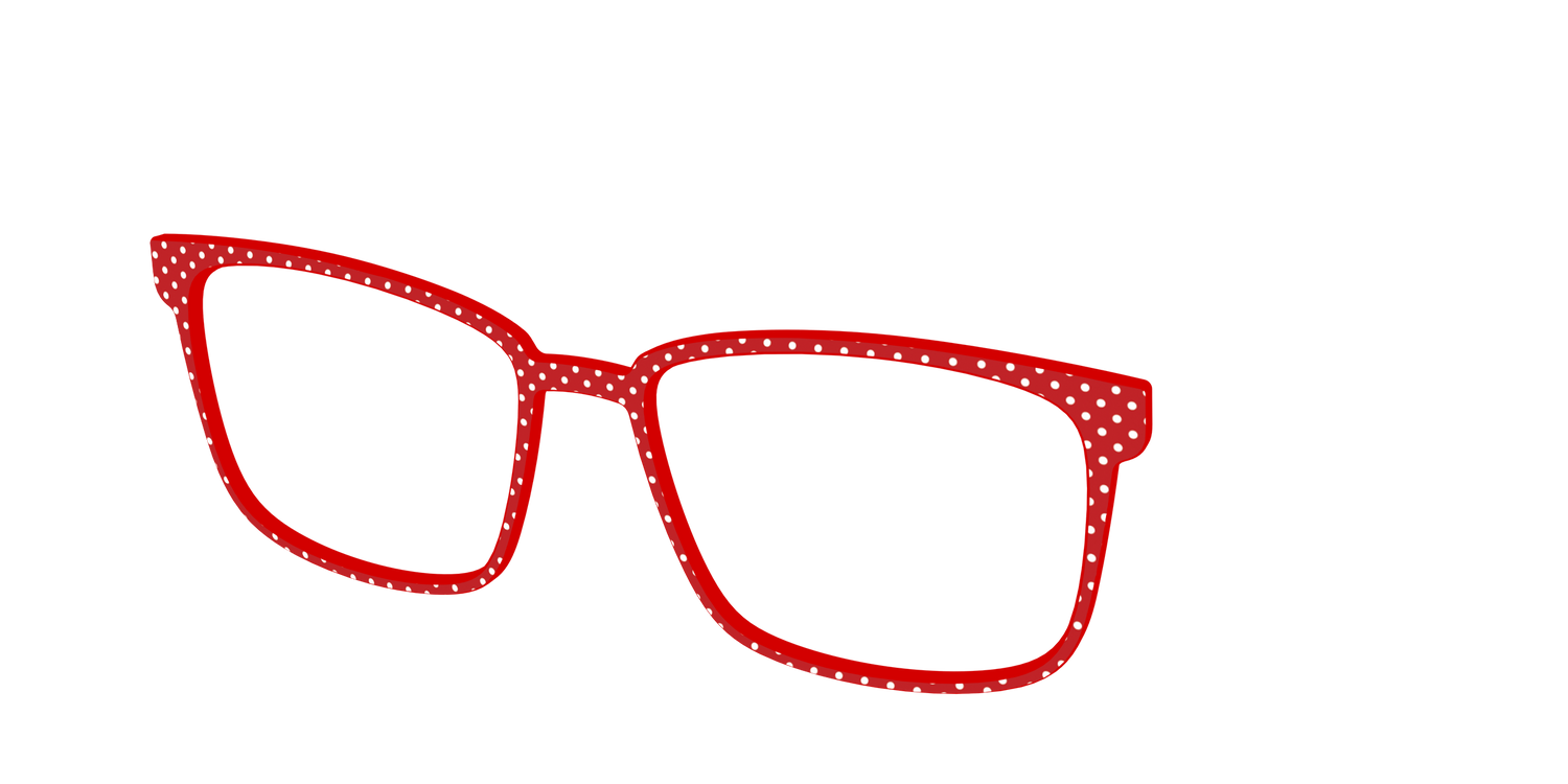 The Ruby Pin Dot - Angle Top Image - Pair Eyewear
