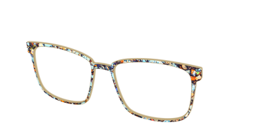 The Seashell Tortoise with Holographic Glitter - Angle Top Thumbnail - Pair Eyewear