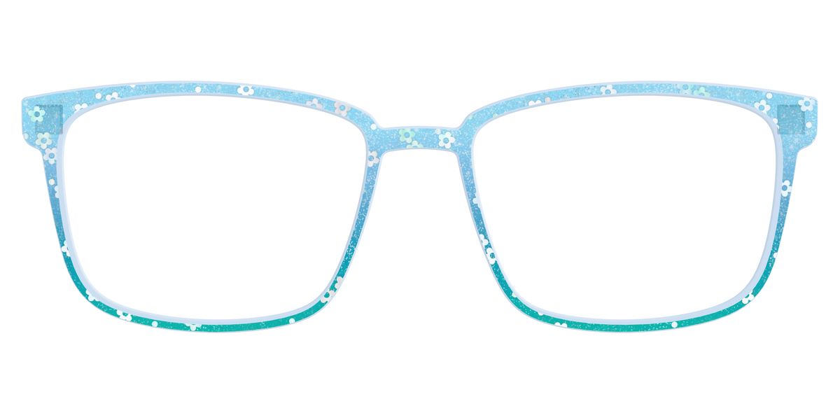 The Sky Blue Crystal with Daisy Glitter - Front Top Image - Pair Eyewear