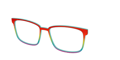 The Spectrum Gradient with Gold Flakes - Angle Top Thumbnail - Pair Eyewear