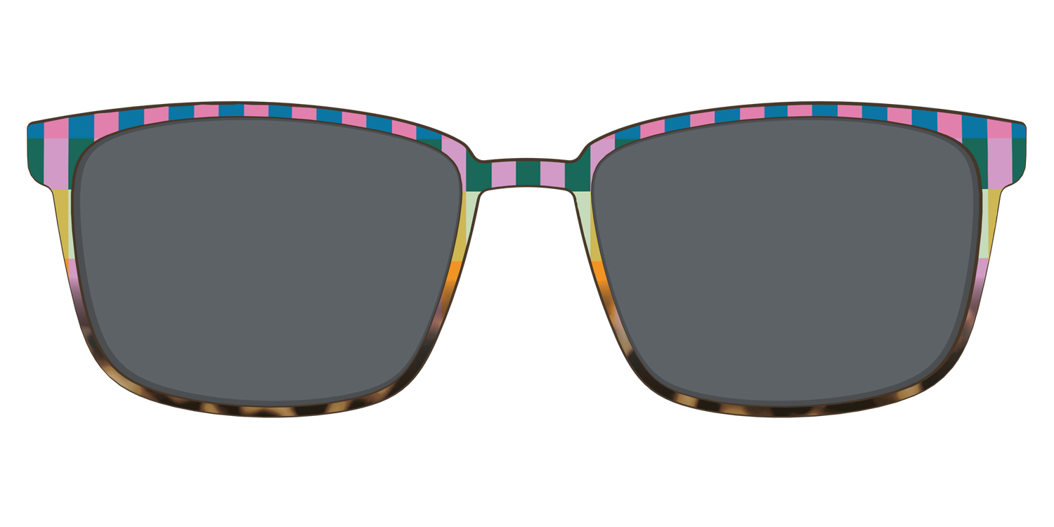 The Polarized Summer Stripes Tortoise Sun Top - Front Top Image - Pair Eyewear