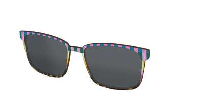 The Polarized Summer Stripes Tortoise Sun Top - Angle Top Thumbnail - Pair Eyewear
