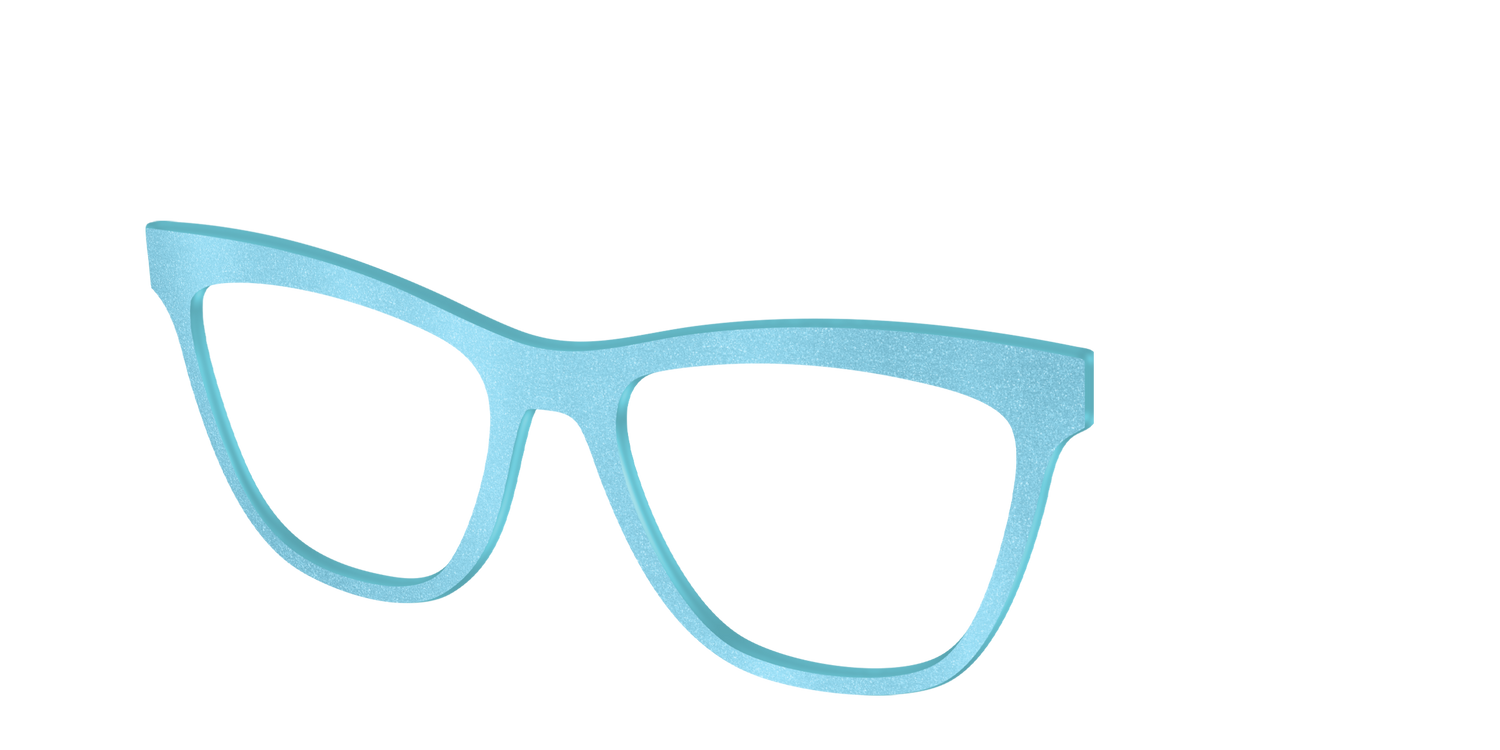 The Aqua Shimmer - Angle Top Image - Pair Eyewear