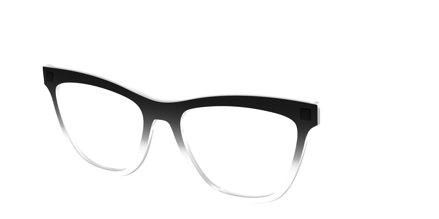 The Black Gradient Crystal - Angle Top Image - Pair Eyewear