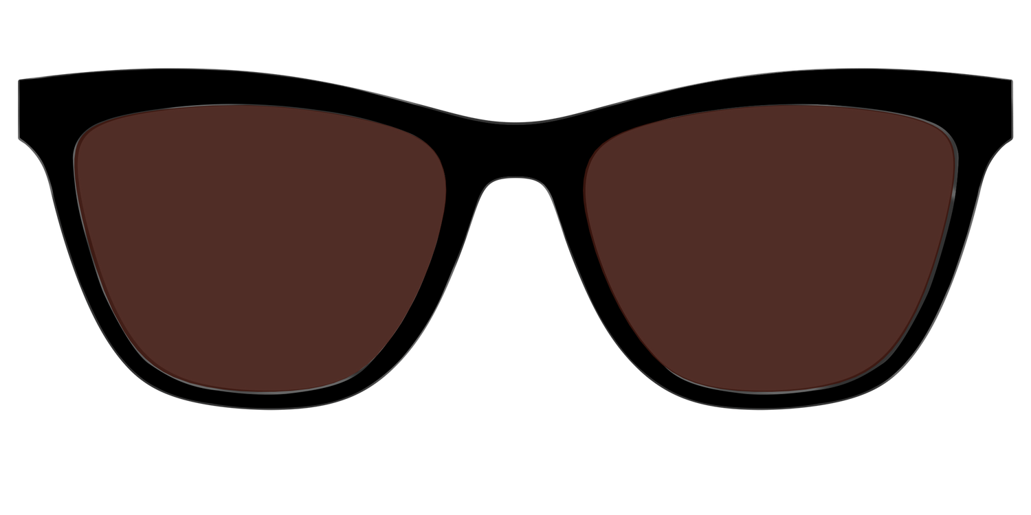 The Black with Brown Golf Lens - Front Top Image - Pair Eyewear