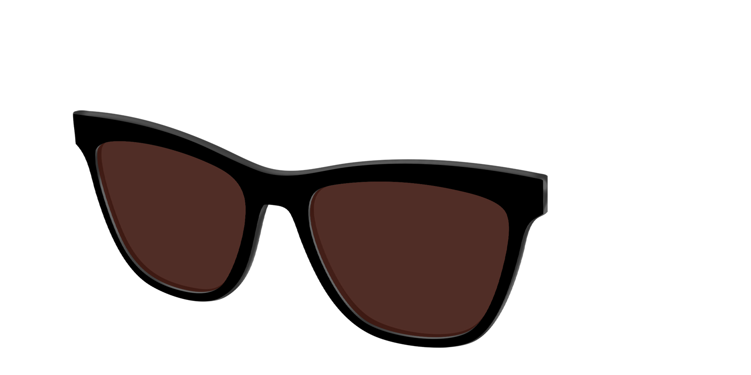 The Black with Brown Golf Lens - Angle Top Image - Pair Eyewear