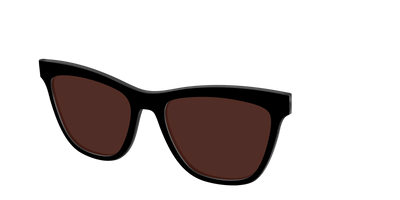 The Black with Brown Golf Lens - Angle Top Thumbnail - Pair Eyewear