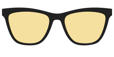 The Black With Citrine Yellow Lens - Front Top Thumbnail - Pair Eyewear