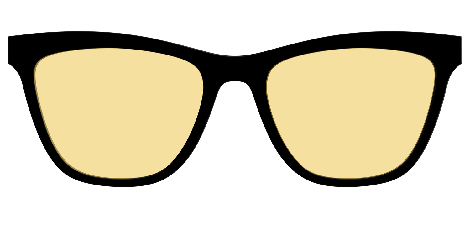 The Black with Driving Lens - Front Top Image - Pair Eyewear