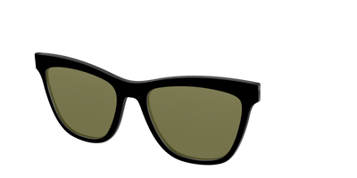 The Black with Green Racquet Sport Lens - Angle Top Thumbnail - Pair Eyewear