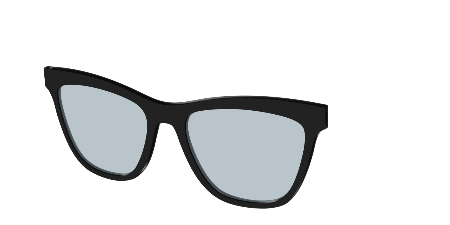 The Black With Slate Blue Lens - Angle Top Image - Pair Eyewear