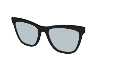 The Black With Slate Blue Lens - Angle Top Thumbnail - Pair Eyewear