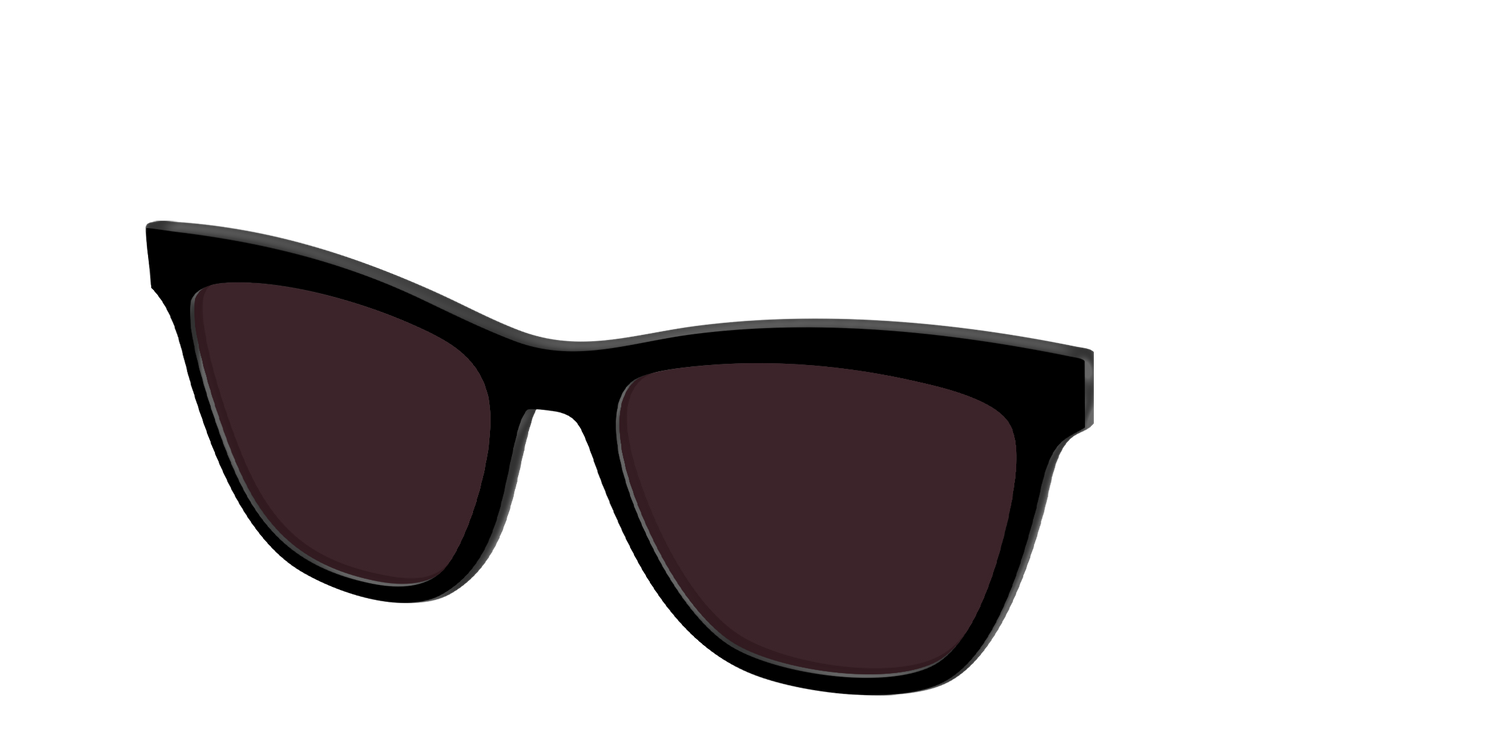 The Black with Water Lens - Angle Top Image - Pair Eyewear