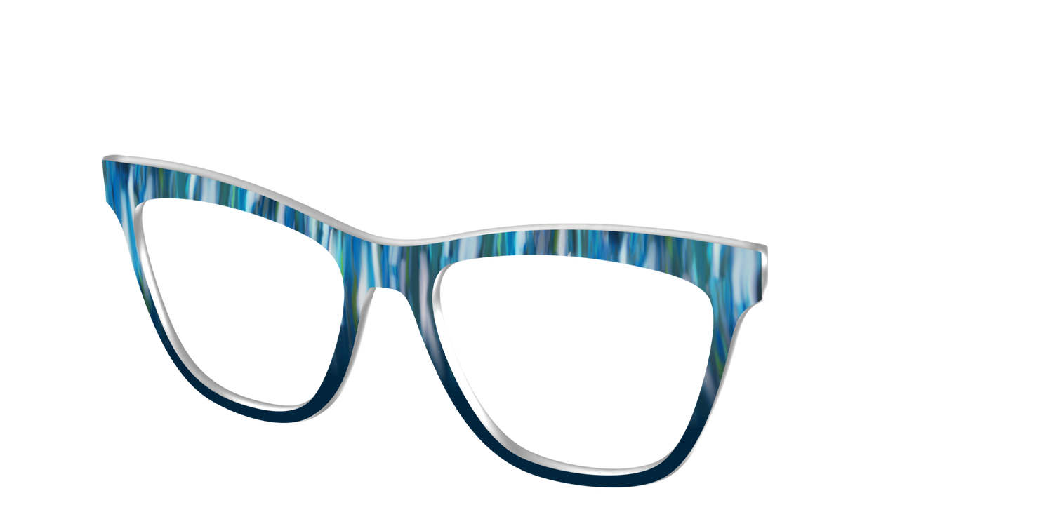 The Blueberry Brushstrokes - Angle Top Image - Pair Eyewear