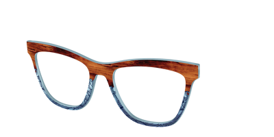 The Blue Wood Waves Crystal - Angle Top Thumbnail - Pair Eyewear