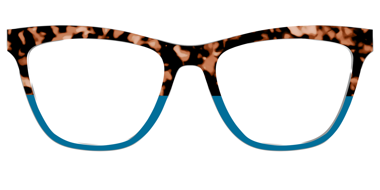The Bondi Blue Tortoise Split - Front Top Image - Pair Eyewear