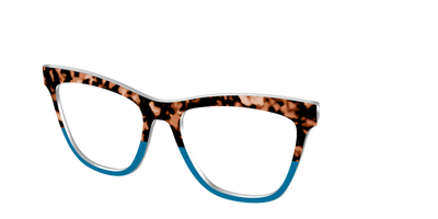 The Bondi Blue Tortoise Split - Angle Top Thumbnail - Pair Eyewear