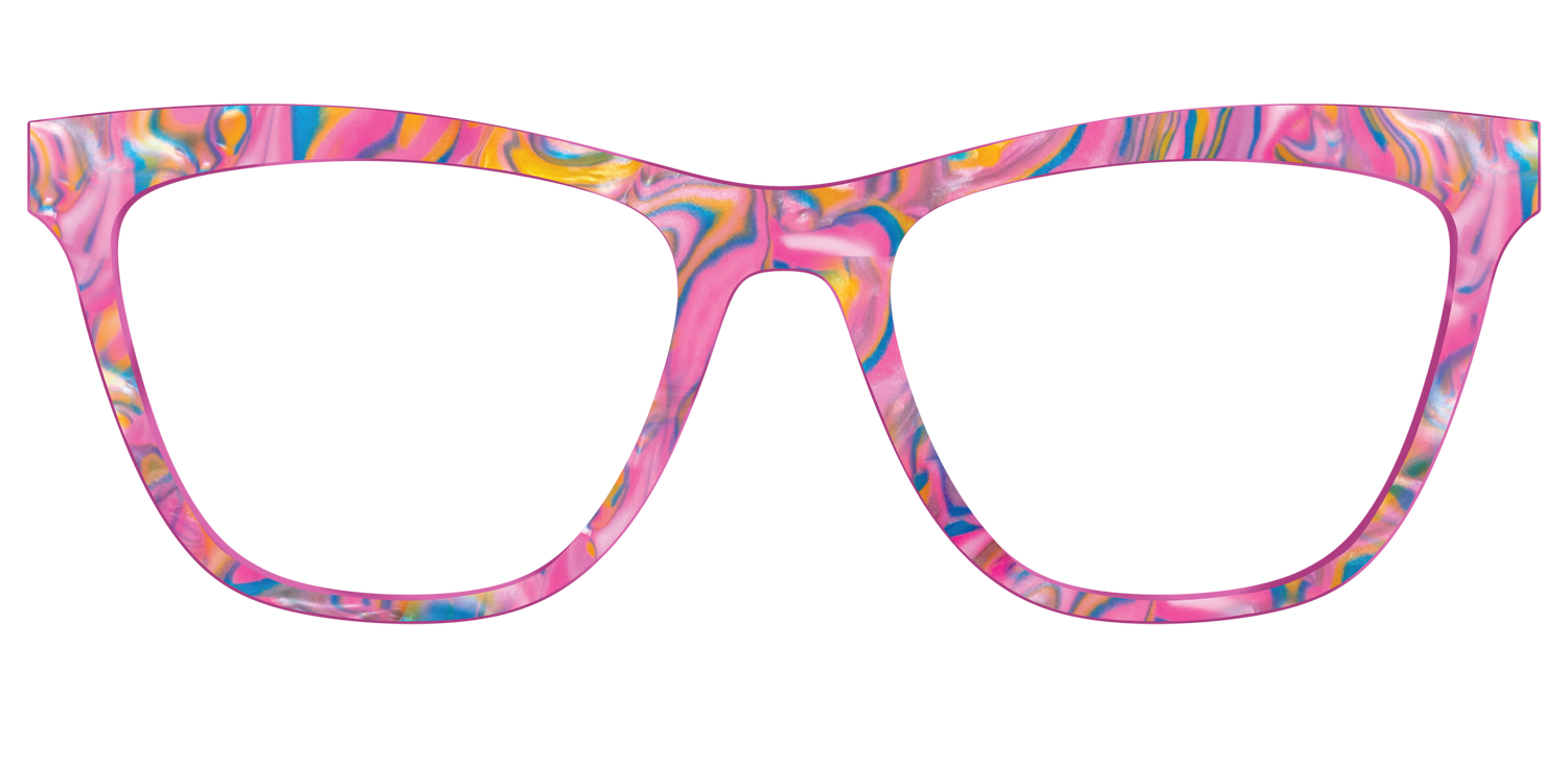 The Bubble Gum Pearl Marble - Front Top Image - Pair Eyewear