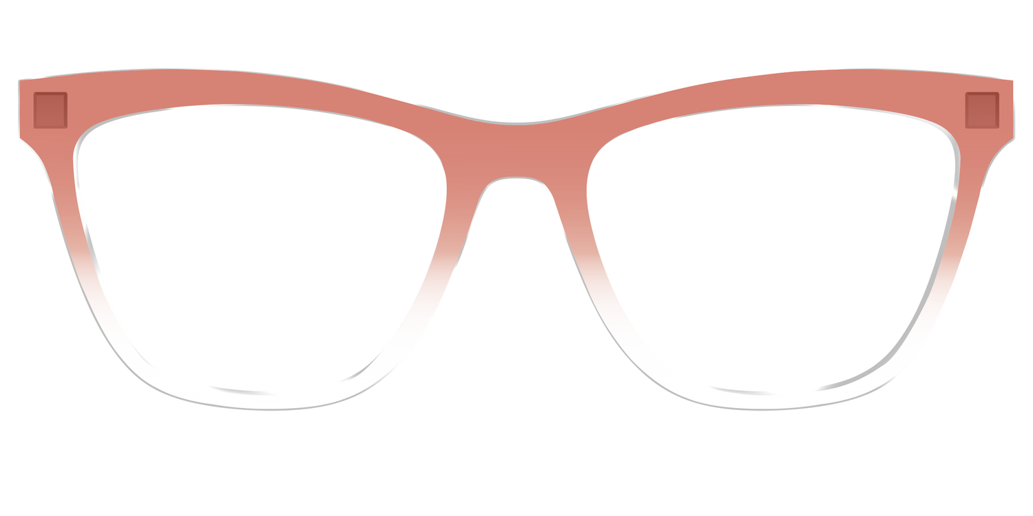 The Burnt Orange Gradient Crystal - Front Top Image - Pair Eyewear
