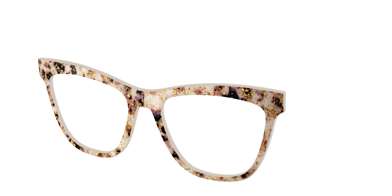 The Buttercream Tortoise with Gold Flakes - Angle Top Image - Pair Eyewear
