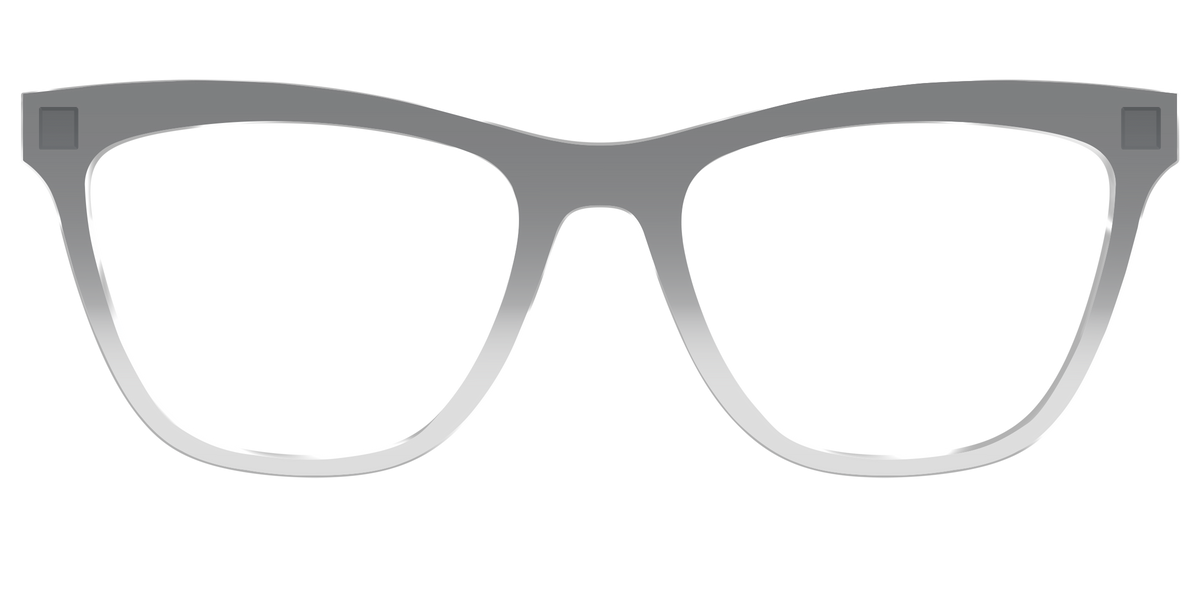 The Charcoal to Light Gray Gradient Crystal - Front Top Image - Pair Eyewear