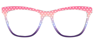 The Coral to Lilac Gradient Polka Dot - Front Top Thumbnail - Pair Eyewear