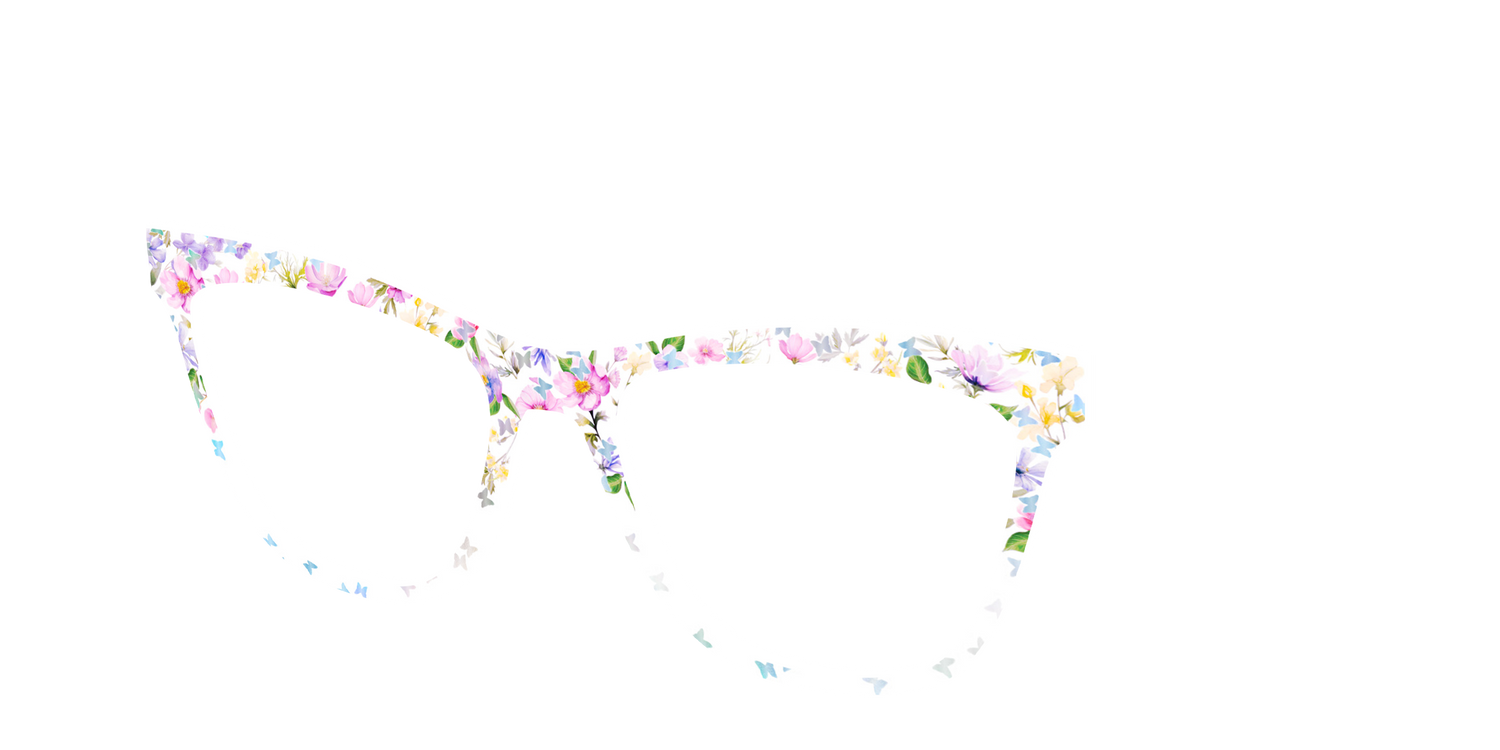 The Delicate Flower Crown with Butterfly Glitter - Angle Top Image - Pair Eyewear