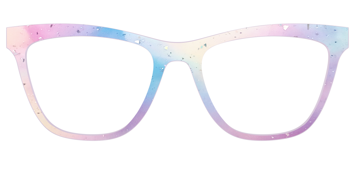 The Dreamy Pastel with Holographic Glitter - Front Top Image - Pair Eyewear